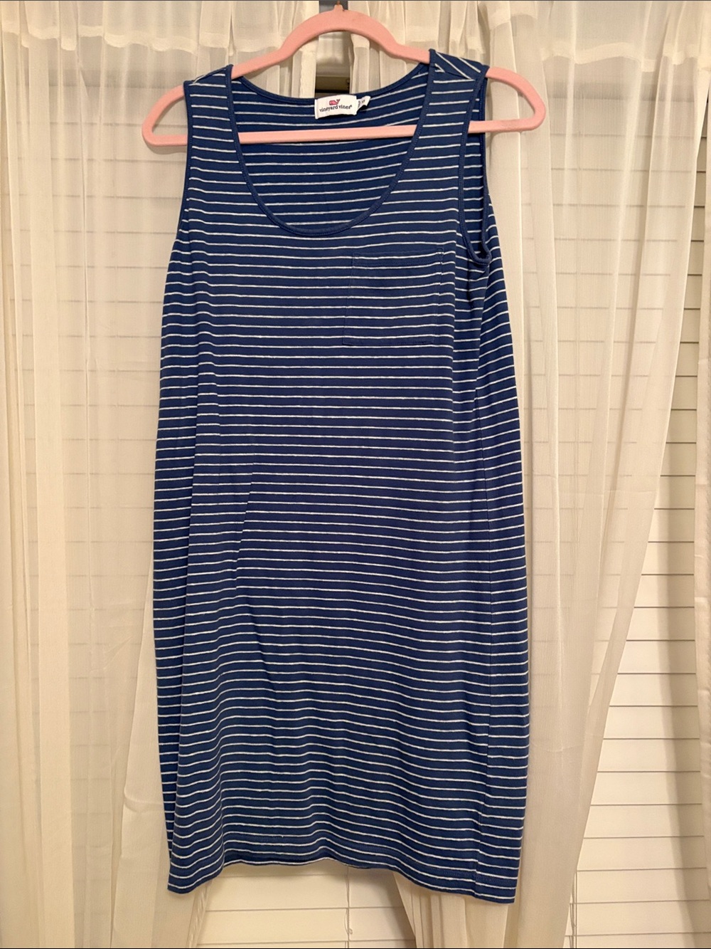 Vineyard Vines Blue and White Striped Tank Top